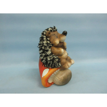 Mushroom Hedgehog Shape Ceramic Crafts (LOE2538-C13)